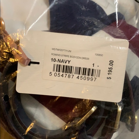 NWT! Ted Baker Rowing stripe bodycon dress - Picture 3 of 5